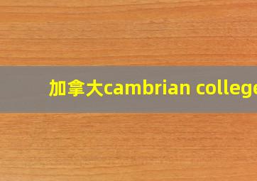 加拿大cambrian college